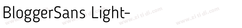 BloggerSans Light字体转换